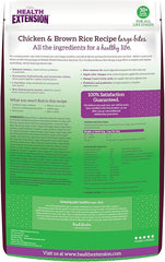 Health Extension Large Bites Chicken & Brown Rice Dry Dog Food (30 lb / 13.61 kg) - Protein-Rich Formula with Probiotics & Essential Nutrients for Larger Breeds