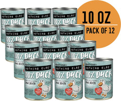 Against The Grain Nothing Else! 100% Duck Dog Food – 12 Count, 10 oz Each – Single-Ingredient Meatloaf Texture in Natural Broth – Wet Dog Food – Grain & Gluten Free