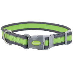 Coastal Pet - Pro - Reflective Adjustable Dog Collar, Bright Green with Grey