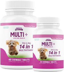Health Extension Lifetime Multivitamin and Mineral Tablets for Dogs & Puppies, 30 Tablets - Immune, Digestion, Joint Support, Coat & Skin Health