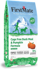 FirstMate Limited Ingredient Cage-Free Duck Meal & Pumpkin Formula Dry Dog Food, 25 lbs.