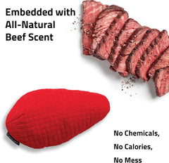 Playology Plush Crinkle Dog Toy -Crinkle Egg - Beef Scented Dog Toy, Engaging, All-Natural, and Interactive Non-Toxic Chew Toys