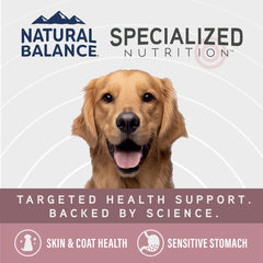 Natural Balance Specialized Nutrition Wet Dog Food, Sensitive Skin & Stomach Formula with Salmon and Brown Rice for Dogs, Natural Ingredients with Added Vitamins & Minerals - 12.7 oz. (Case of 12)