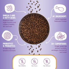 Health Extension Little Bites Dry Dog Food for Small Breeds, Chicken & Brown Rice Recipe, with Probiotics & Superfoods for Digestion & Coat Health, 10 lb bag