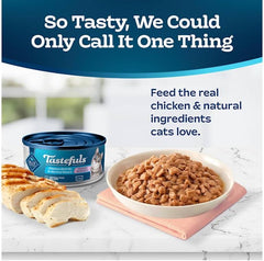Blue Buffalo Tastefuls Chicken Morsels in Gravy Entrees Natural Wet Food for Adult Cats, 3 oz., Case of 12