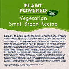 Natural Balance Limited Ingredient Small Breed Adult Dry Dog Food with Vegan Plant Based Protein and Healthy Grains, Vegetarian Recipe, 4 Pound (Pack of 1)