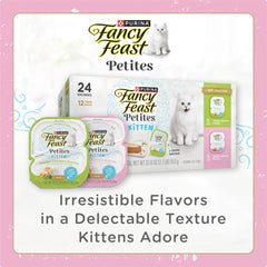 Purina Fancy Feast Gourmet Gravy Petites Tender Salmon Pate Gourmet Wet Kitten Food - (Pack of 12) 2.8 oz. Tubs