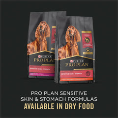 Purina Pro Plan Canned Dog Food, Sensitive Skin & Stomach Salmon & Rice, 13 oz, 12 Pack