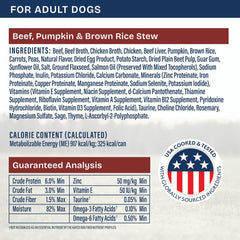 Natural Balance Health Protection Wet Dog Food - Whole Body Health, Easy on Digestion, Beef, Pumpkin & Brown Rice Stew, Digestive Wellness Dog Food, High in Fiber - 12.5oz (Case of 6)