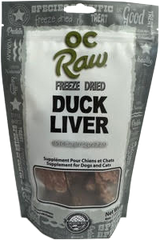 OC RAW DOG GRAIN FREE FREEZE-DRIED DUCK LIVER 4OZ