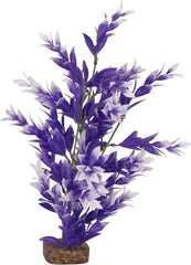 GloFish Plant Aquarium Décor, Purple And White Medium, Fluorescent Under Blue LED Light