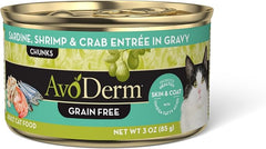 Avoderm, Cat Food Sardine, Shrimp & Crab Meat Entree, 3 oz,24 PK