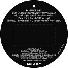 GloFish Plant Aquarium Décor, Orange and Yellow Small, Fluorescent Under Blue LED Light