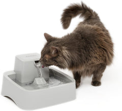 PetSafe Oasys 1/2 Gallon (64 Ounce) Small Pet Fountain - Small Dog and Cat Water Fountain - Dishwasher Safe Filtered Water Dispenser with Flow Control - Easy to Clean - Filters Included