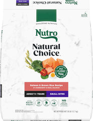 Nutro Natural Choice Small Bites Adult Dry Dog Food, Salmon and Brown Rice Recipe, 28 lbs.