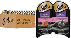Sheba Perfect Portions Wet Cat Food Pate Roasted Turkey Entree, 2.6 oz. Twin-Pack Trays (24 Count, 48 Servings)