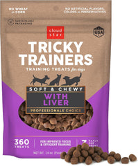 Cloud Star Tricky Trainers Chewy Dog Treats – Whole Grain Soft for Adult & Puppy