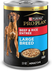 Purina Pro Plan Beef & Rice Chunks in Gravy Large Breed Dog 12 / 13 oz