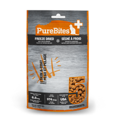 PureBites+ Freeze Dried Cat Treat | Skin & Coat | 5 Ingredients | Made in USA