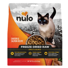 Nulo Freestyle Freeze-Dried Raw, Ultra-Rich Grain-Free Dry Cat Food for All Breeds and Life Stages with BC30 Probiotic for Digestive and Immune Health, Chicken & Salmon