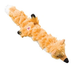 Skinneeez Extreme Quilted Fox - Durable, Stuffing Free Dog Toy with 4 Layers of Diamond Stitched Fabric & 2 Squeakers- Ideal for Medium and Large Aggressive Puppies and Dogs