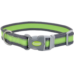 Coastal Pet - Pro - Reflective Adjustable Dog Collar, Bright Green with Grey