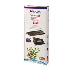 Aqueon LED Deluxe Fish Tank Aquarium Full Hood, Black