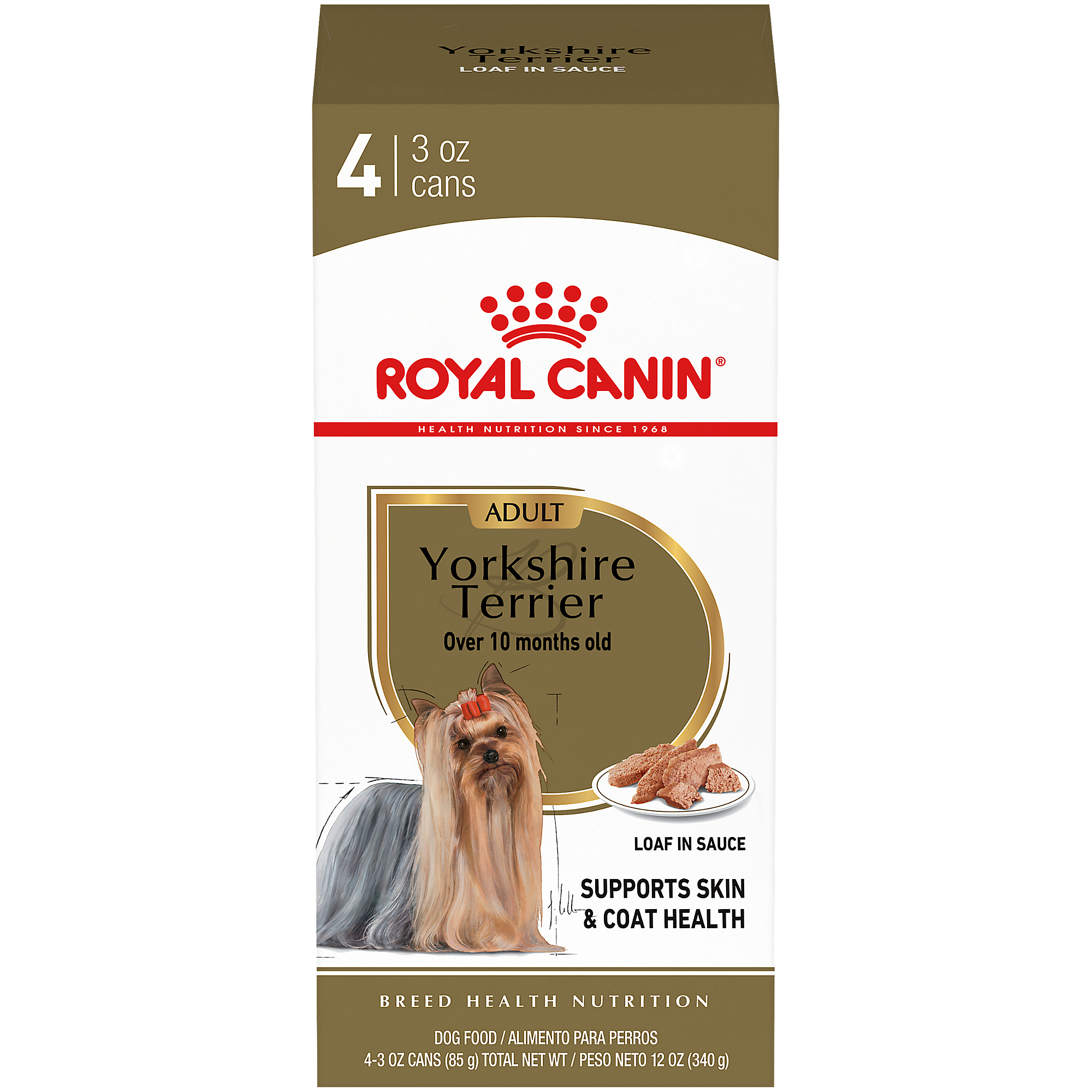 Royal Canin® Breed Health Nutrition® Yorkshire Terrier Adult Loaf In Sauce Dog Food, 3 oz, 4-pack