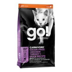 Go! Solutions Carnivore, Grain-Free, Protein Rich Dry Cat Food, Chicken, Turkey and Duck Recipe