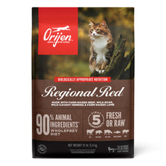 ORIJEN Regional RED Dry Cat Food, Grain Free Cat Food for All Life Stages, with WholePrey Ingredients
