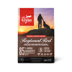 ORIJEN Regional RED Dry Dog Food, Grain Free and Poultry Free Dog Food, Fresh or Raw Ingredients