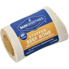 Barkworthies Peanut Butter Stuffed Bone for Dogs