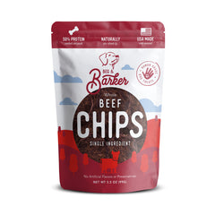 Beg & Barker Beef Chips for Dogs - Single Ingredient Dog Treats Made for Large & Small Dogs Protein Human Grade Dog Treats Made from Real Meat Beef, Made in USA