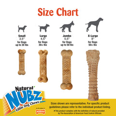 Nylabone Natural Nubz Dog Treats, Allergen-Free Peanut Butter