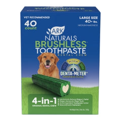 Ark Naturals Brushless Toothpaste, Dog Dental Chews, Freshens Breath, Unique Texture Helps Reduce Plaque & Tartar, 1 Pack