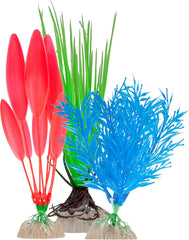 GloFish Fluorescent Plant Multipack 3 Count, Contains Willow Grass, Hairgrass and Berterol Aquarium Plants