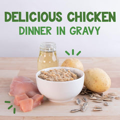 Earthborn Holistic Chicken Catcciatori Chicken Dinner in Gravy Grain-Free Moist Food for Adult Cats