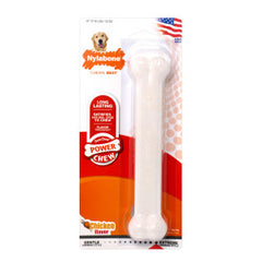 Nylabone Power Chew Classic Bone Chew Toy for Dogs, Durable Dog Toys for Aggressive Chewers, Chicken Flavor