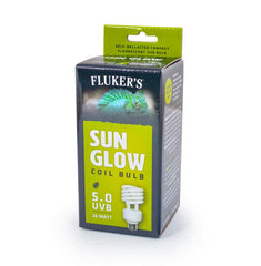 Fluker's Sun Glow 5.0 UVB Fluorescent Coil Bulb for Tropical Reptiles, Reptile Heat Light Stimulates Natural Synthesis of Vitamin D in Captive Reptiles