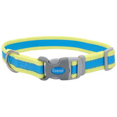 Coastal Pet - Pro - Reflective Adjustable Dog Collar, Aqua with Neon