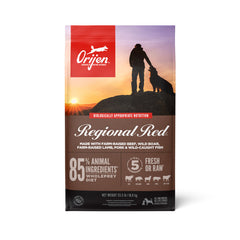 ORIJEN Regional RED Dry Dog Food, Grain Free and Poultry Free Dog Food, Fresh or Raw Ingredients