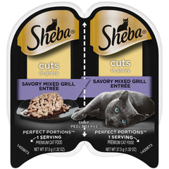 Sheba Perfect Portions Savory Mixed Grill Entree` Cuts in Gravy 2.6-oz