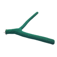 A&E Cage Company 1" x 10" Forked Sand Covered Perch - Medium Sandstone