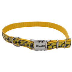 Coastal Pet - Ribbon - Adjustable Dog Collar with Metal Buckle, Yellow Buttercup