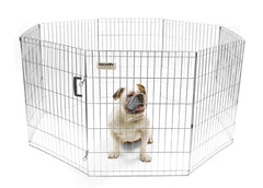 Precision Pet Products Exercise Pen Silver
