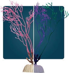 GloFish Red Algae Plant Aquarium Décor, Red Small, Fluorescent Under Blue LED Light