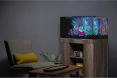 GloFish Plant Aquarium Décor, Green and Pink Large, Fluorescent Under Blue LED Light