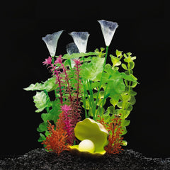 GloFish Fluorescent Plant, Blue Small, Aquarium Décor, Fluoresces Under Blue LEDs