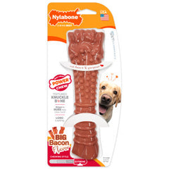 Nylabone Power Chew Classic Bone Chew Toy for Dogs, Durable Dog Toys for Aggressive Chewers, Bacon Flavor