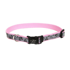 Lazer Brite Coastal Pet - Lazer Brite - Reflective Adjustable Dog Collar, Pink New Hearts